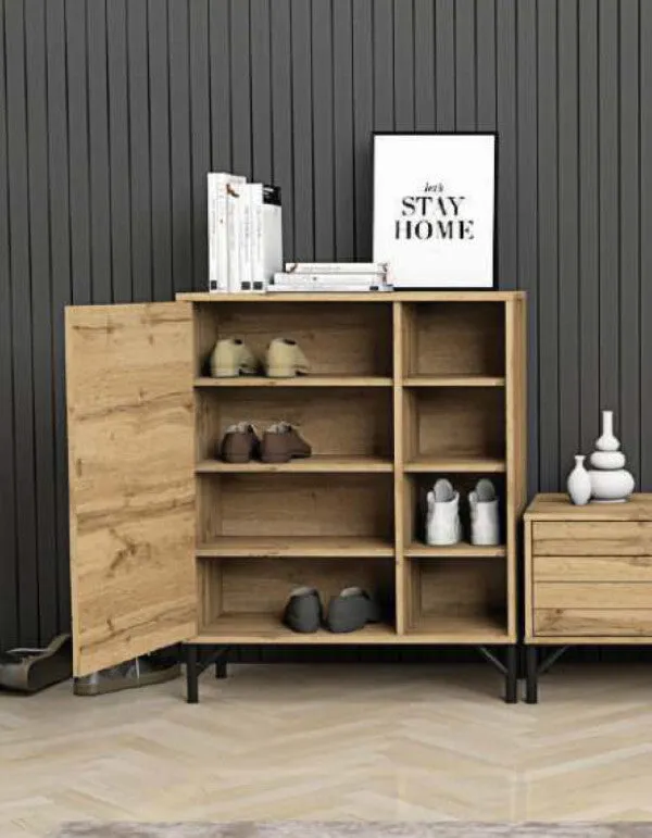 4-Layers Wood Shoe Cabinet