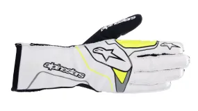 ALPINESTARS 3551823_255_M TECH 1 KX v3 Karting gloves, white/yellow fluo, Size M