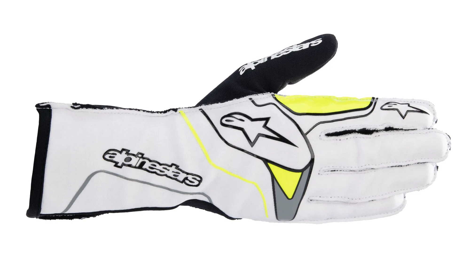 ALPINESTARS 3551823_255_XL TECH 1 KX v3 Karting gloves, white/yellow fluo, Size XL