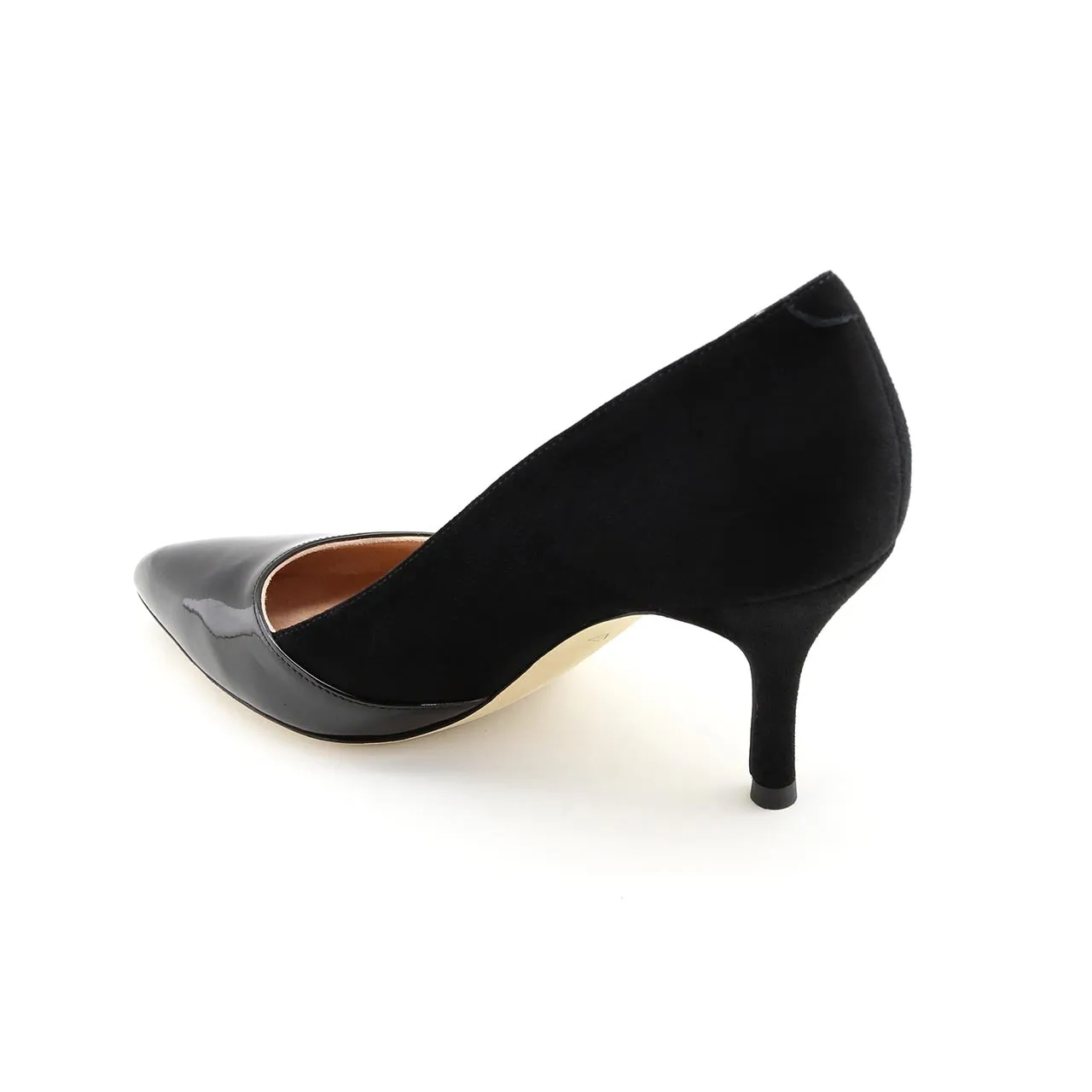 [Archive - Final Sale] Black Patent / Black Suede Combo Pump