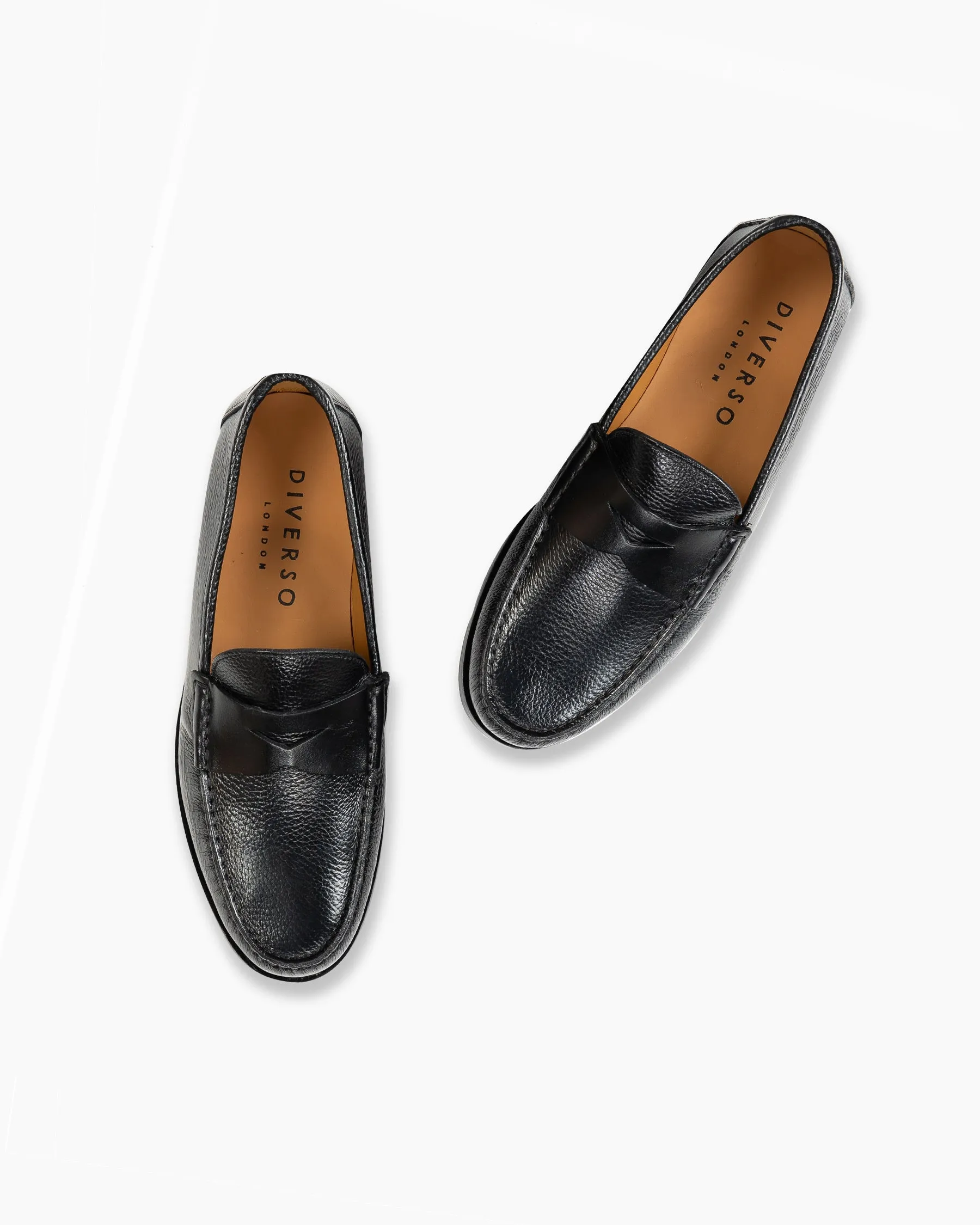 Black Calf Leather Penny Loafer