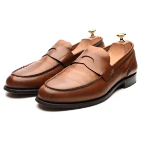 Brown Leather Loafers UK 10 F