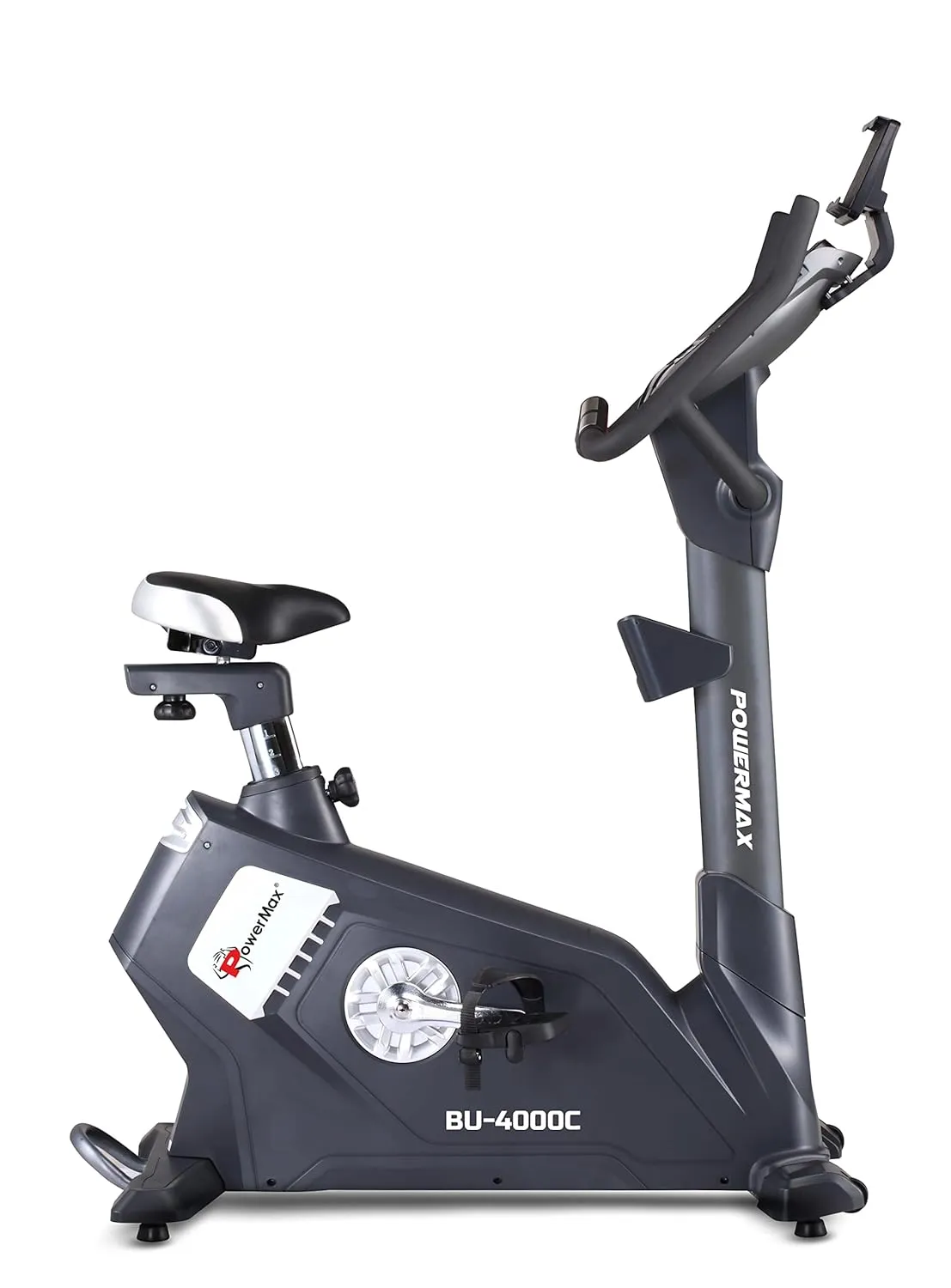 BU-4000C Commercial Upright Exercise Bike with iPad holder | Cooling Fan | MP3 | 20 Level Electromagnetic Resistance | Speakers | USB for Charging and Max user weight 150KG for Gym