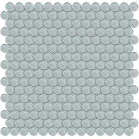 Cloud, Penny Round Mosaic - Glass Tile