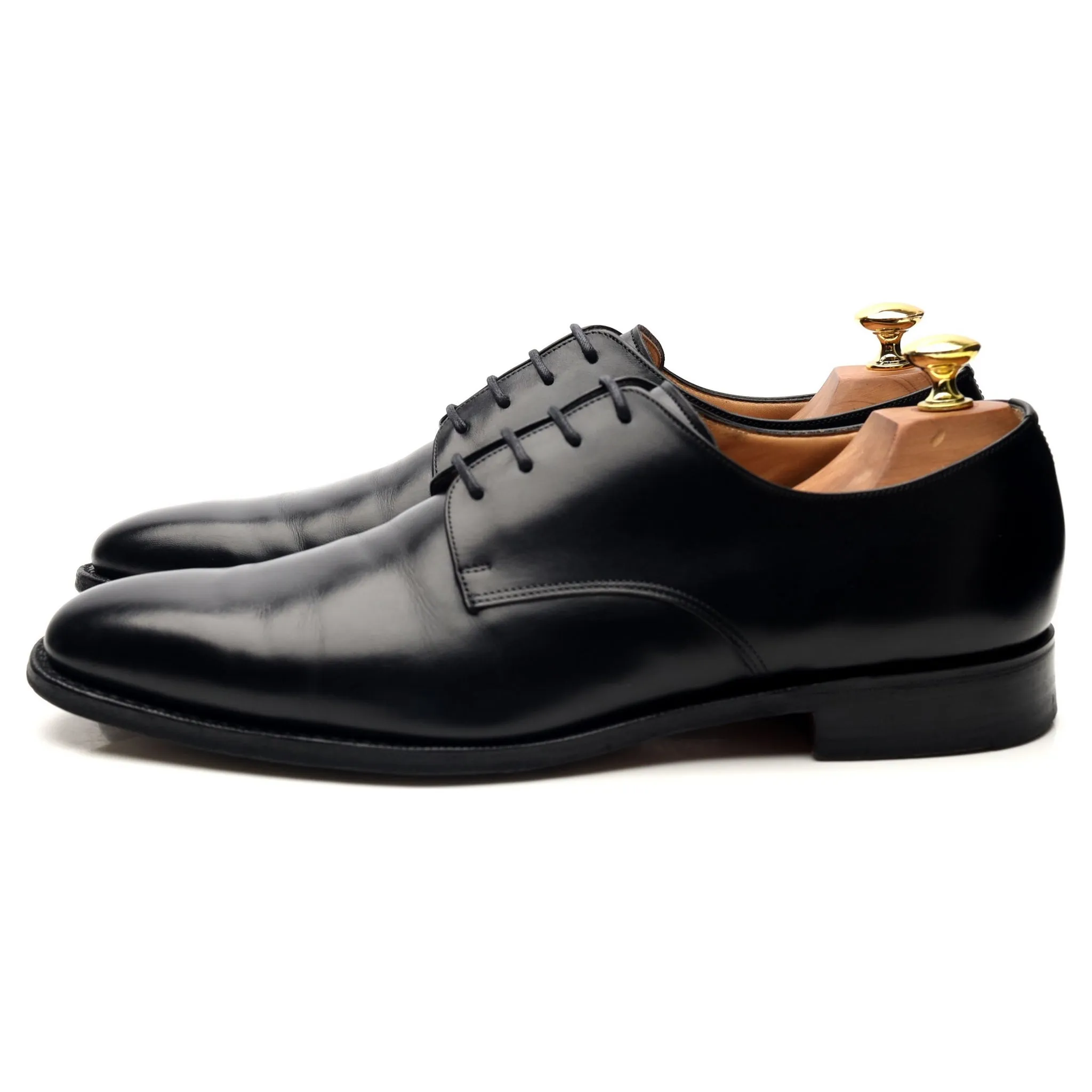 'Coram' Black Leather Derby UK 8.5 F