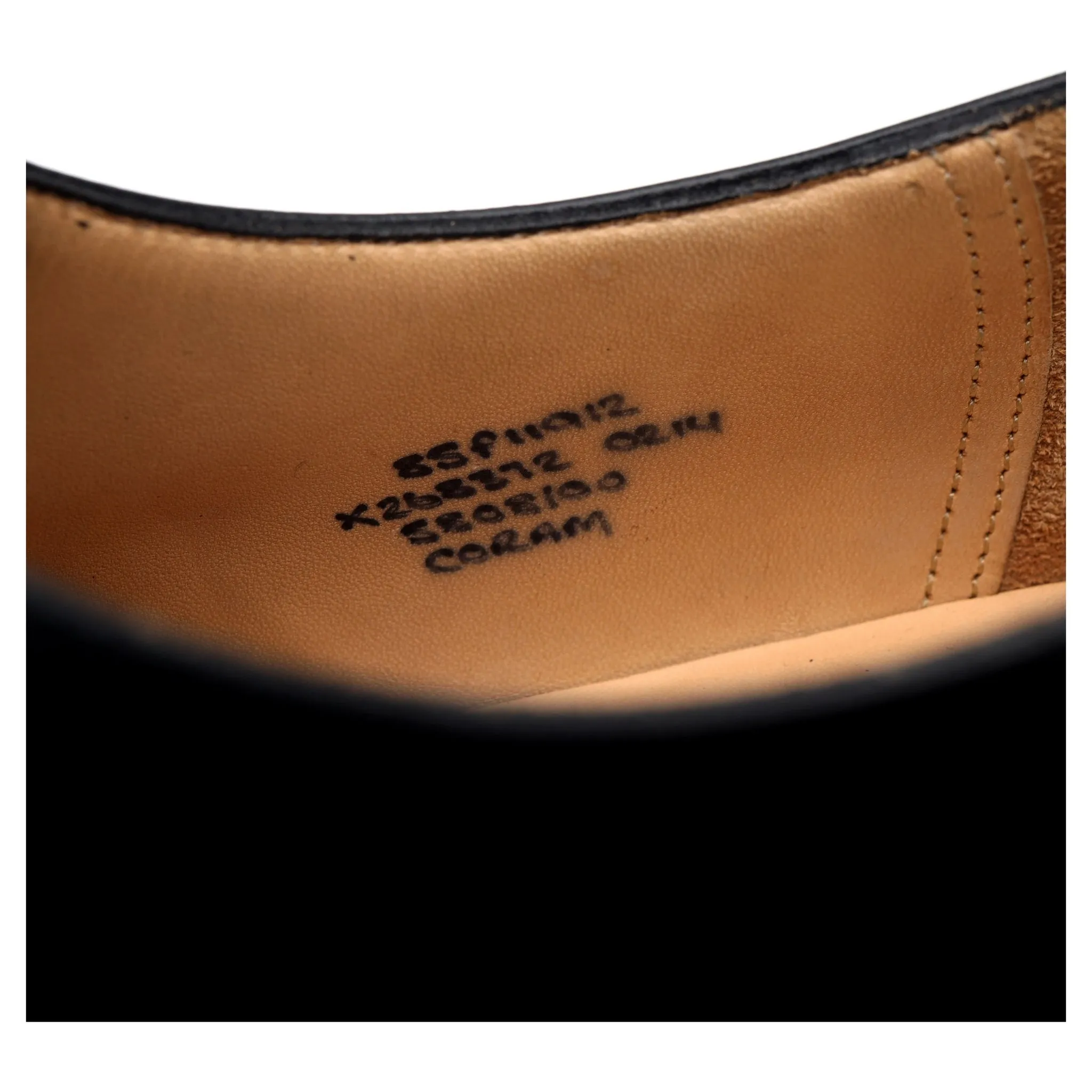 'Coram' Black Leather Derby UK 8.5 F