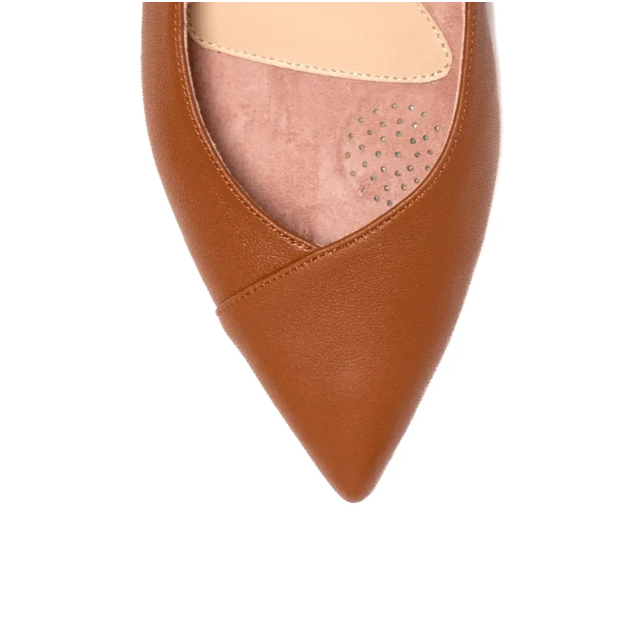 Courageous Caramel Leather Flat