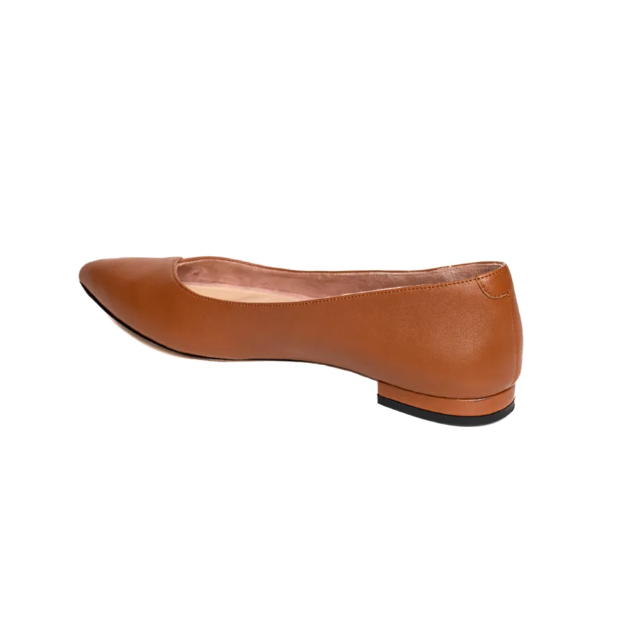 Courageous Caramel Leather Flat