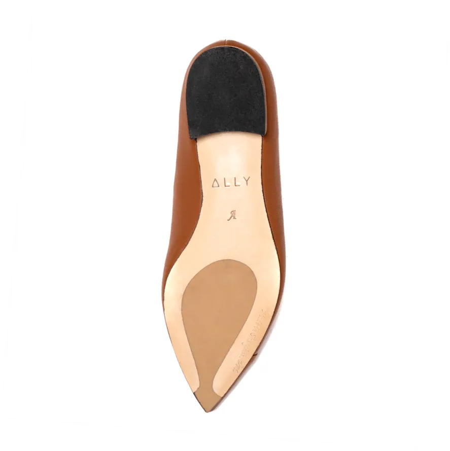 Courageous Caramel Leather Flat