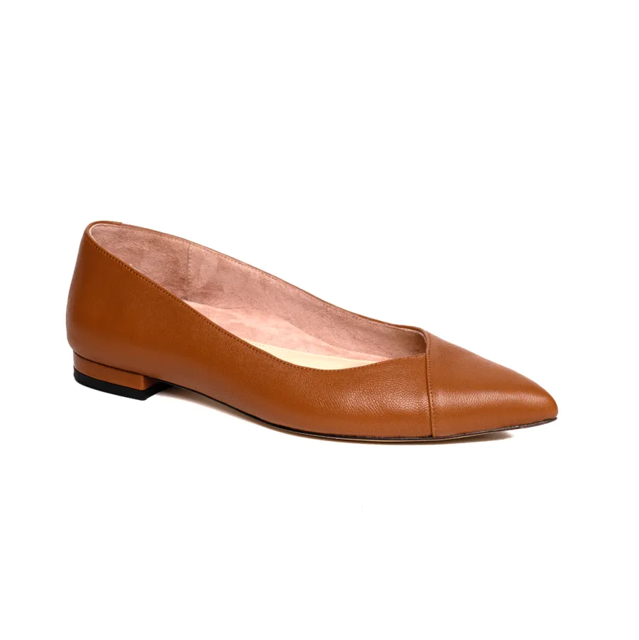 Courageous Caramel Leather Flat