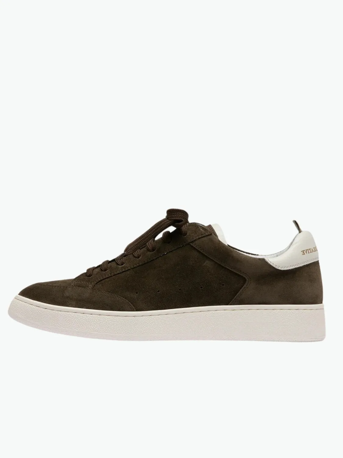 Dime Khaki Suede Low Top Sneakers