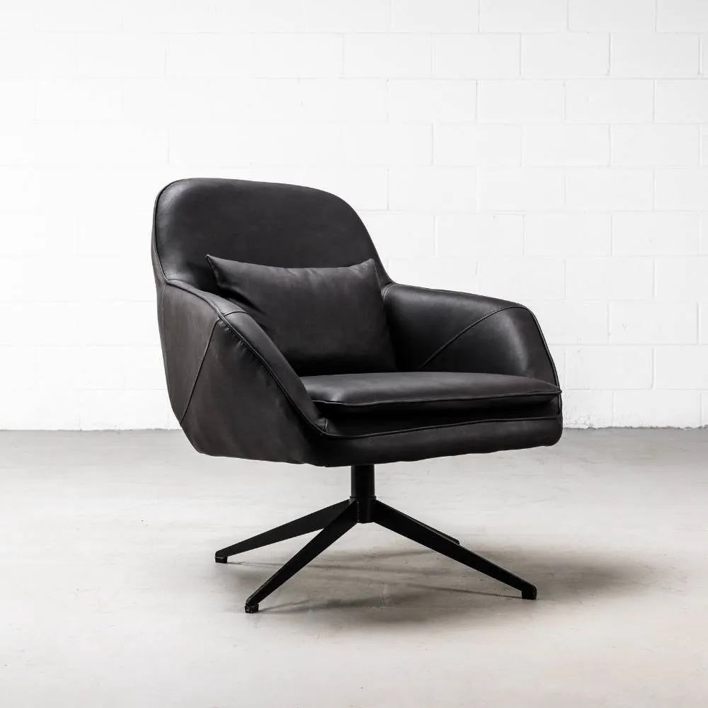 DIOR - Black Leather Lounge Chair - FINAL SALE