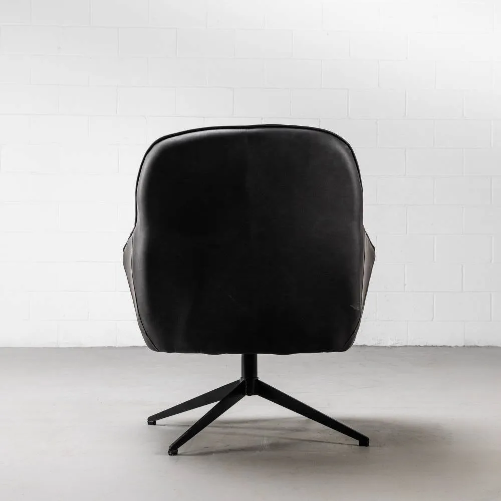 DIOR - Black Leather Lounge Chair - FINAL SALE