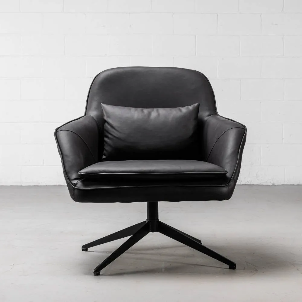 DIOR - Black Leather Lounge Chair - FINAL SALE