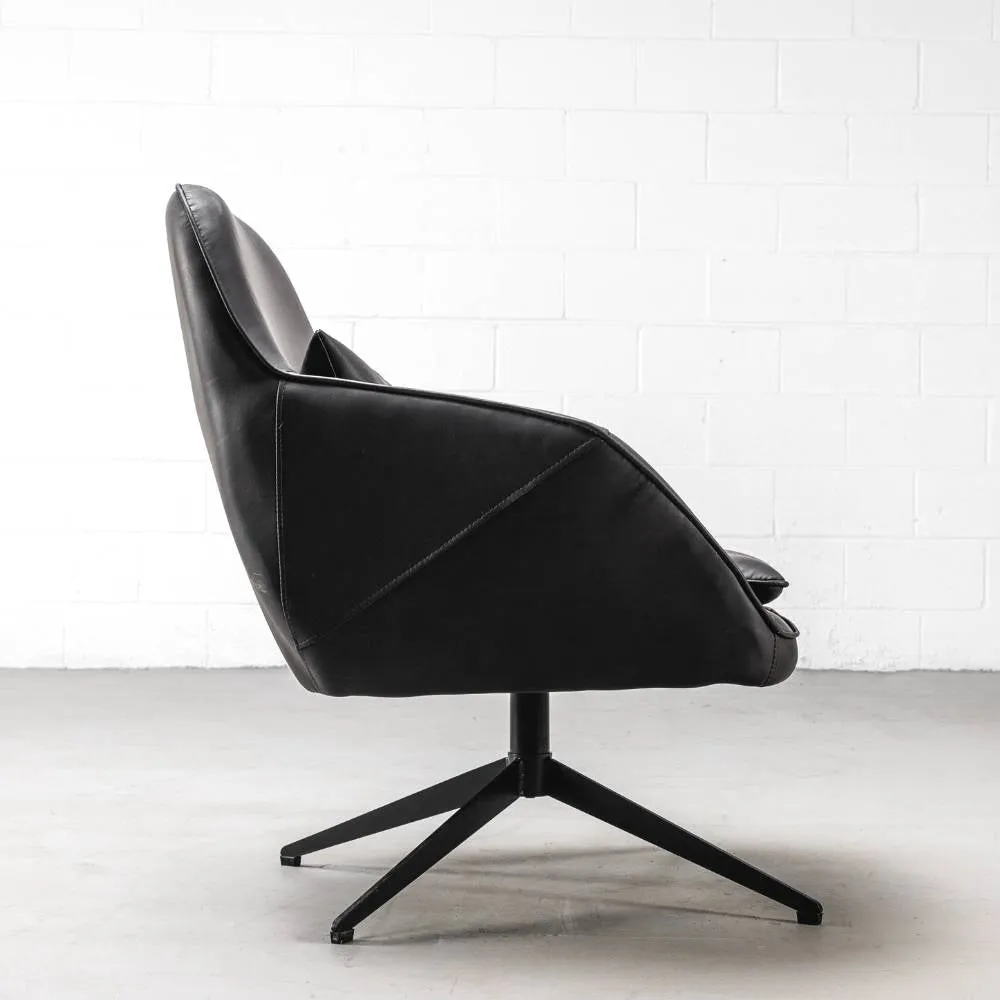 DIOR - Black Leather Lounge Chair - FINAL SALE