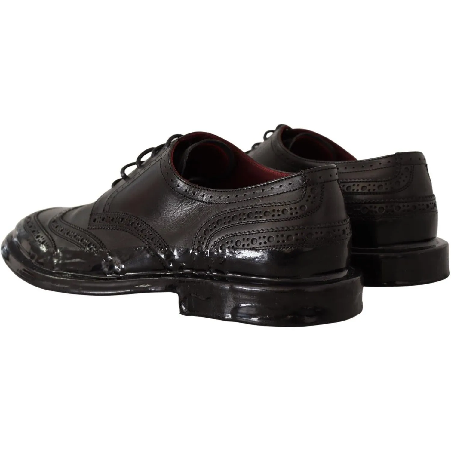 Dolce & Gabbana Elegant Calfskin Derby Oxford Wingtips