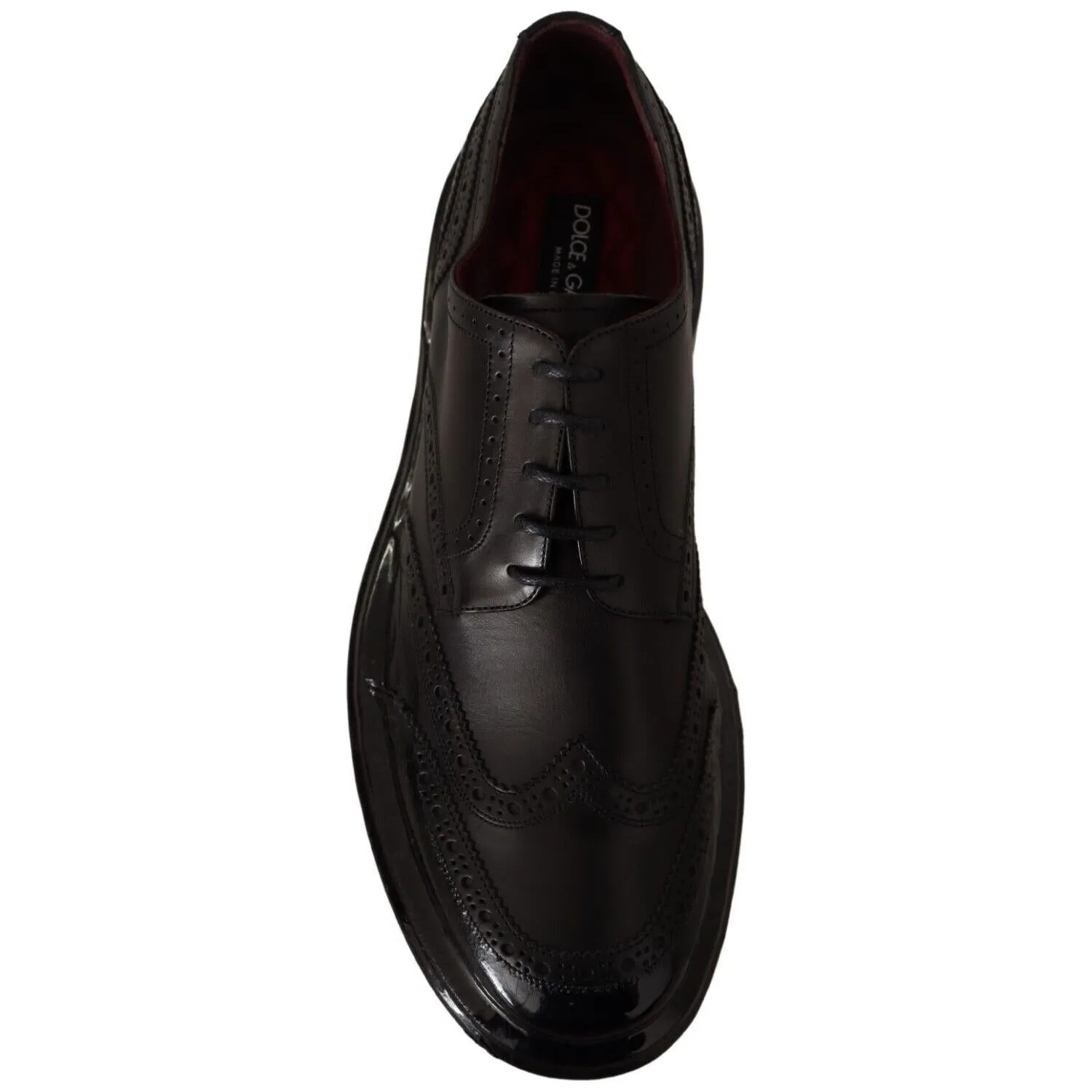 Dolce & Gabbana Elegant Calfskin Derby Oxford Wingtips