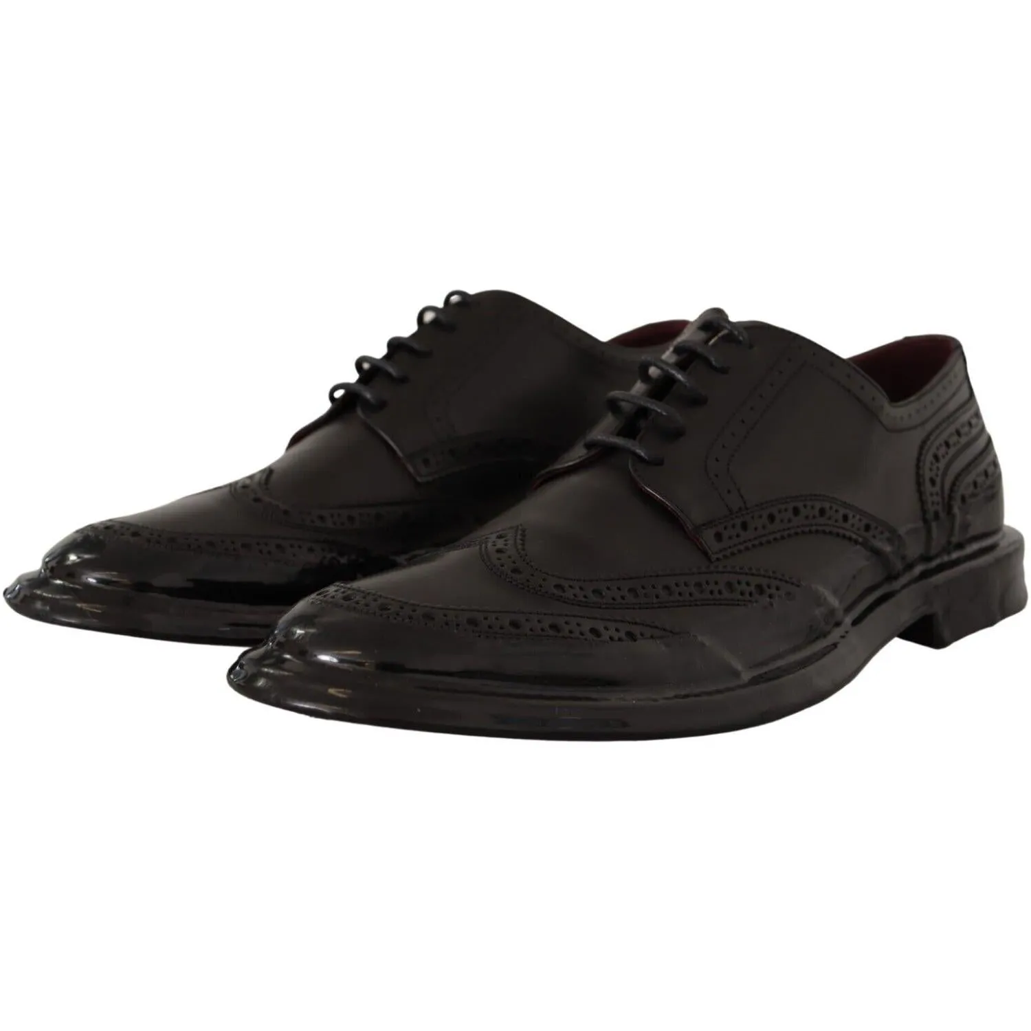 Dolce & Gabbana Elegant Calfskin Derby Oxford Wingtips