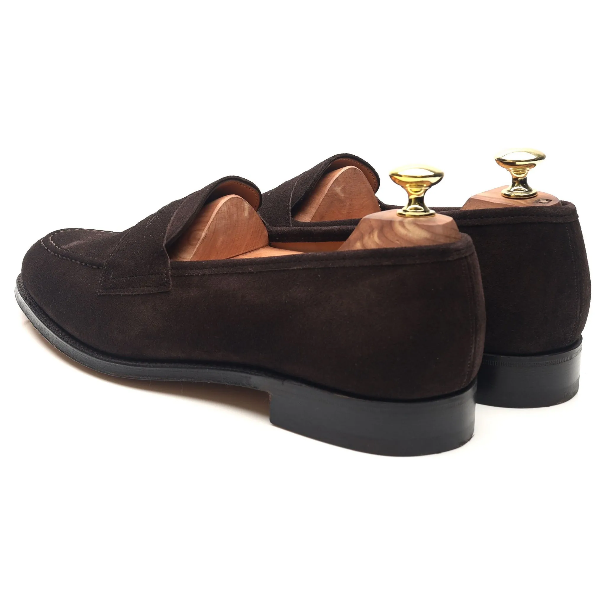 'Ebury' Dark Brown Suede Loafers UK 7.5 F