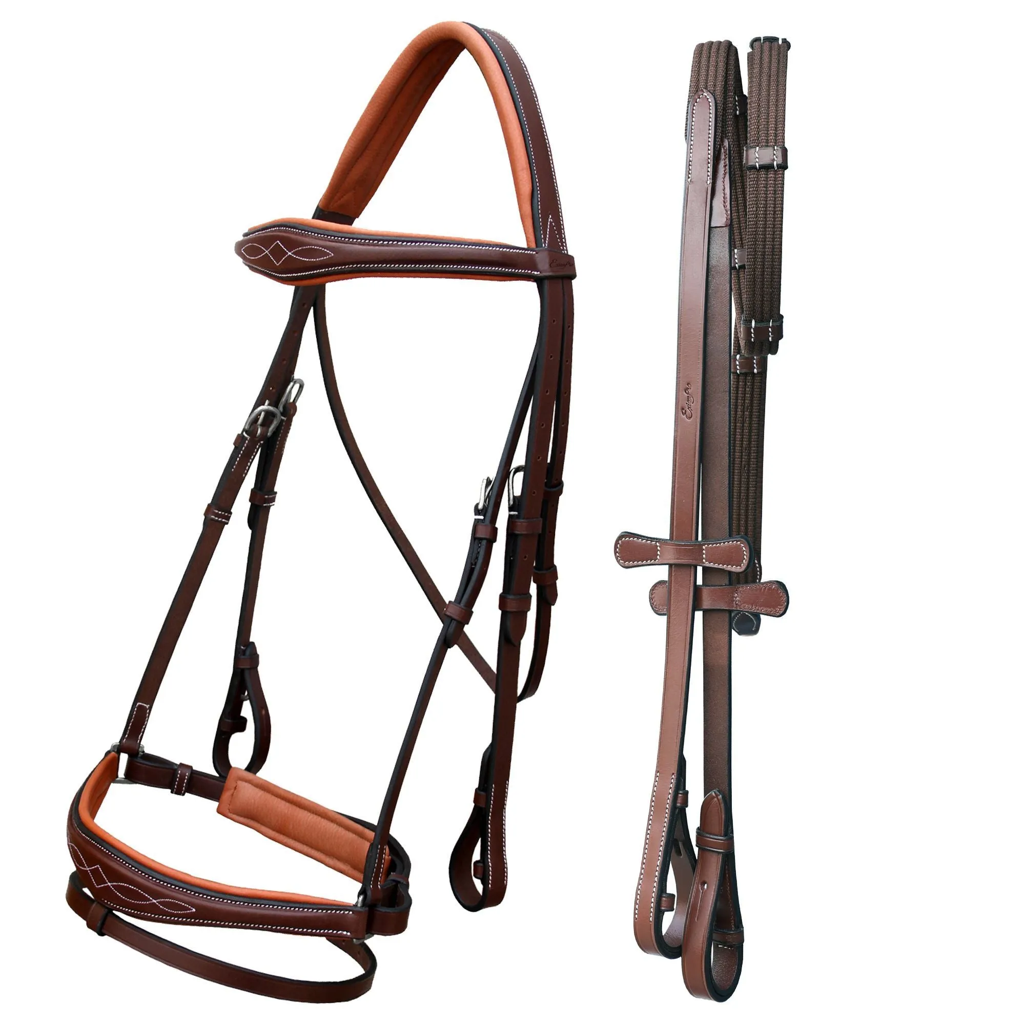 ExionPro Anatomical Dressage Bridle with Reins