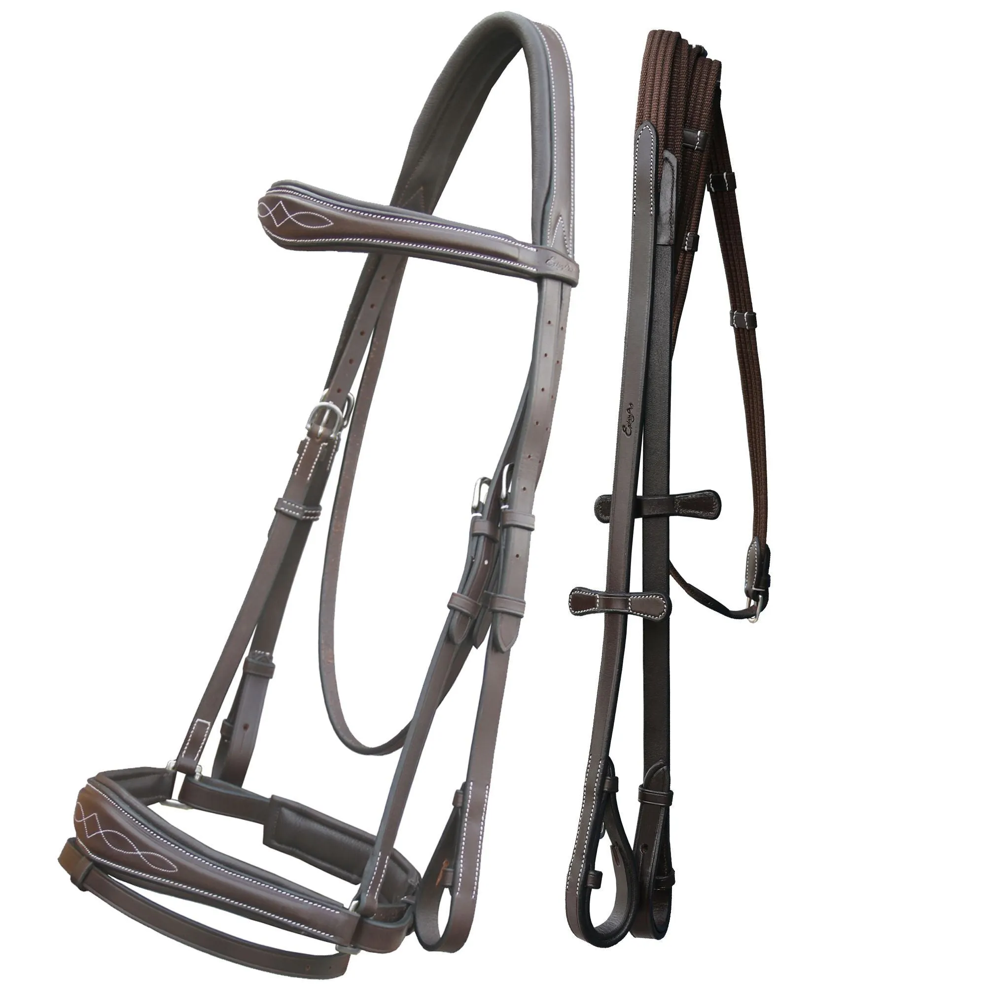 ExionPro Anatomical Dressage Bridle with Reins