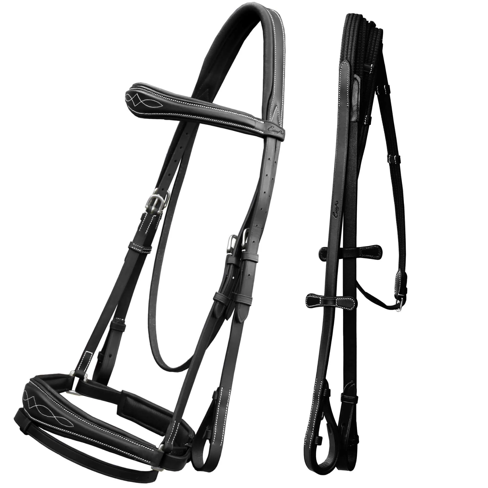 ExionPro Anatomical Dressage Bridle with Reins