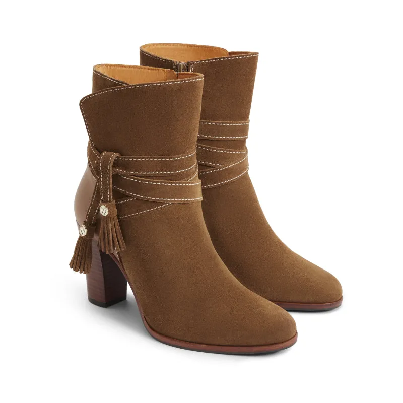 Fairfax & Favor Dorset Suede Ladies Ankle Boot - Tan