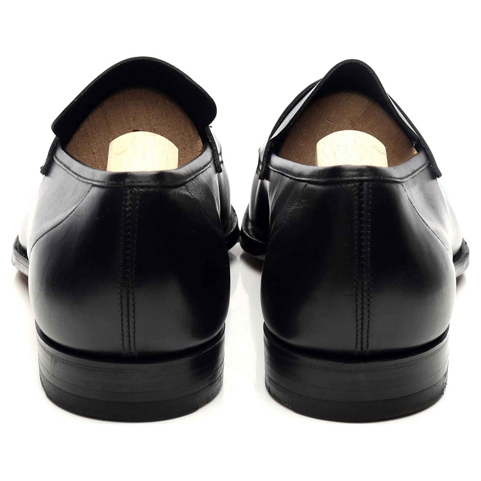 'George' Black Leather Loafers UK 9.5 E