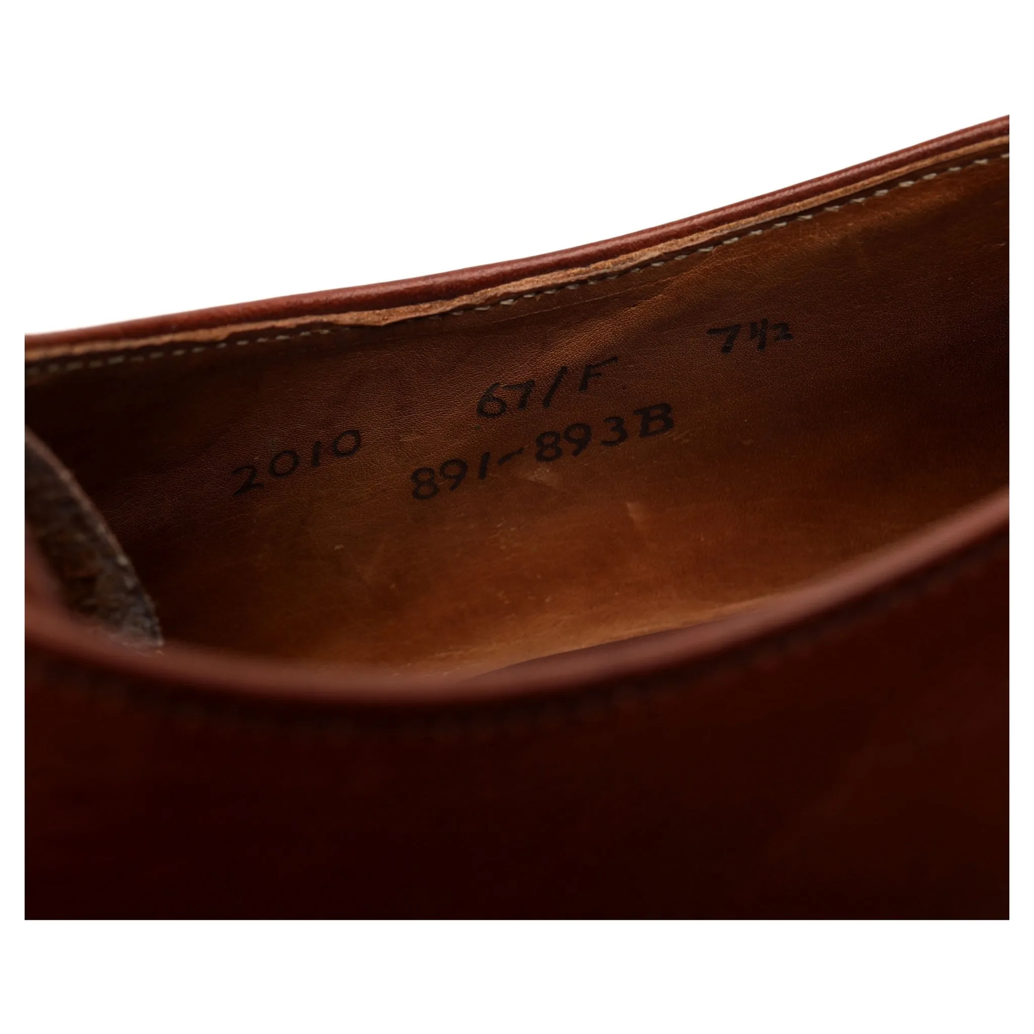 Gieves & Hawkes Brown Leather Oxford UK 7.5 F