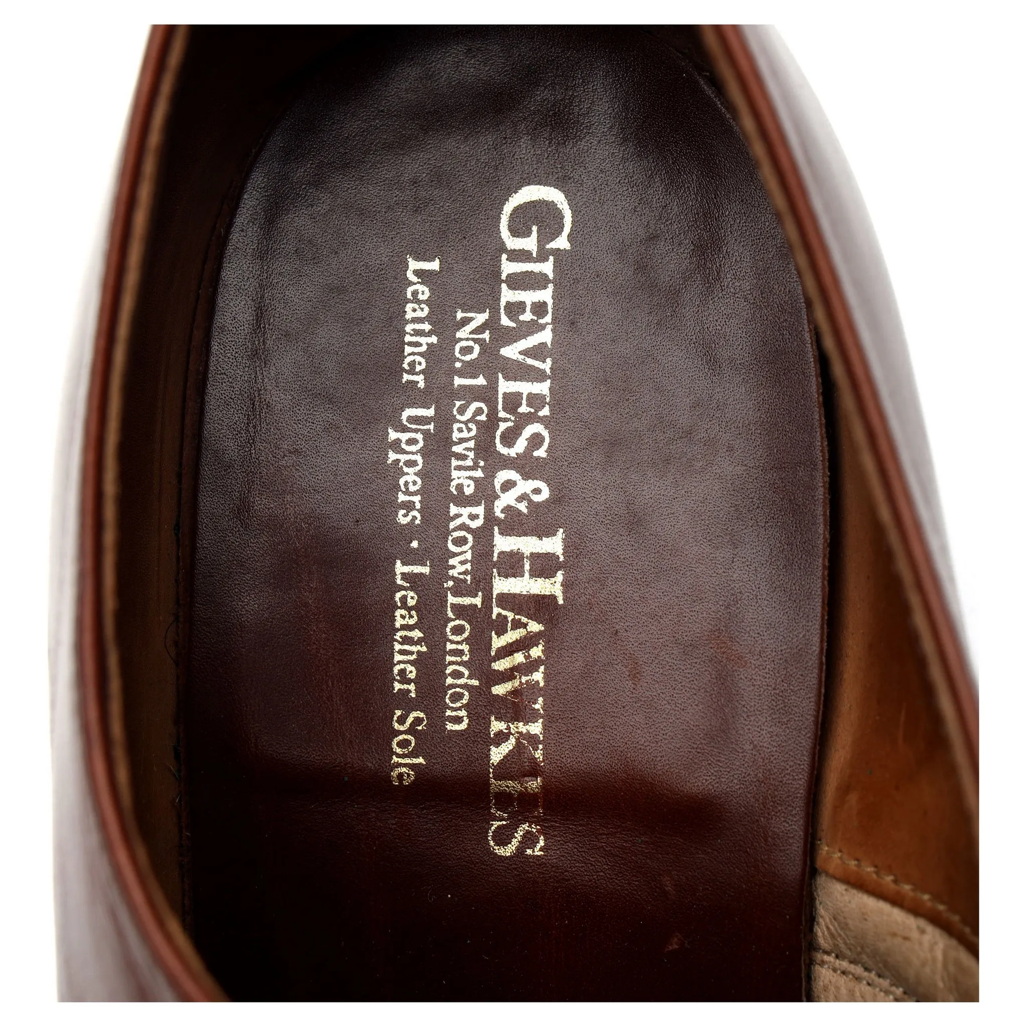 Gieves & Hawkes Brown Leather Oxford UK 7.5 F