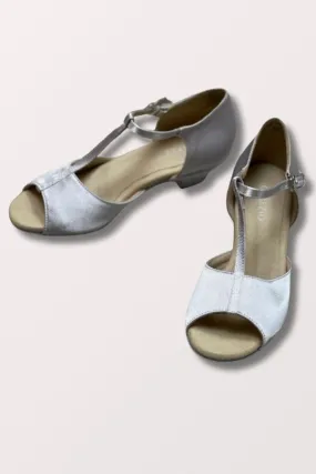 Girls Isabella 1 Inch Ballroom Shoe - Silver