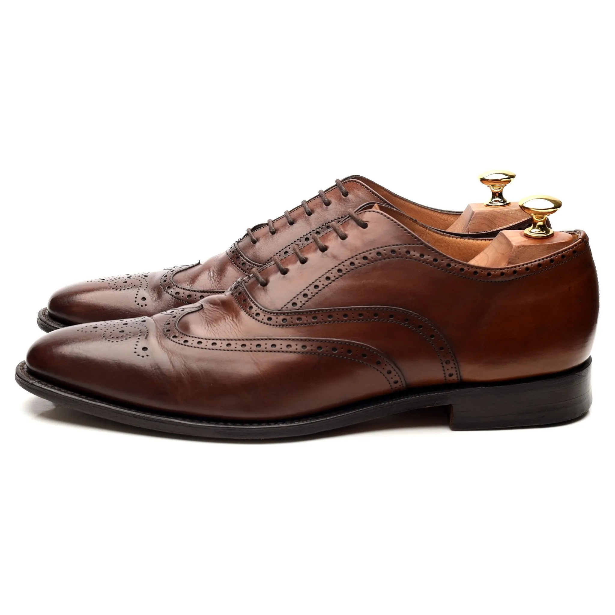 'Hailwood' Tan Brown Leather Oxford Brogue UK 9.5 F