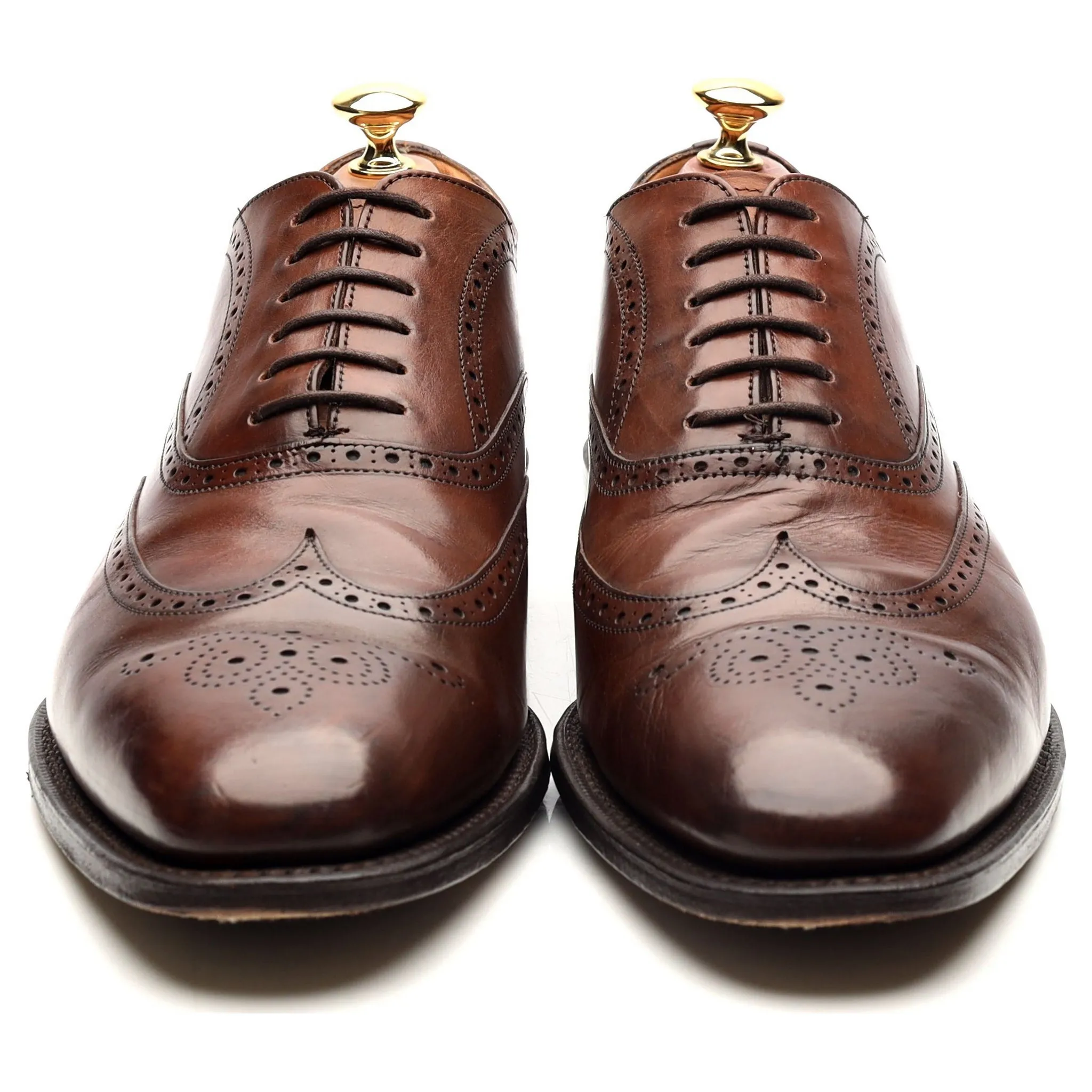 'Hailwood' Tan Brown Leather Oxford Brogue UK 9.5 F