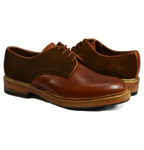 HARVARD Brown Derby in Nappa and Suede Leathers