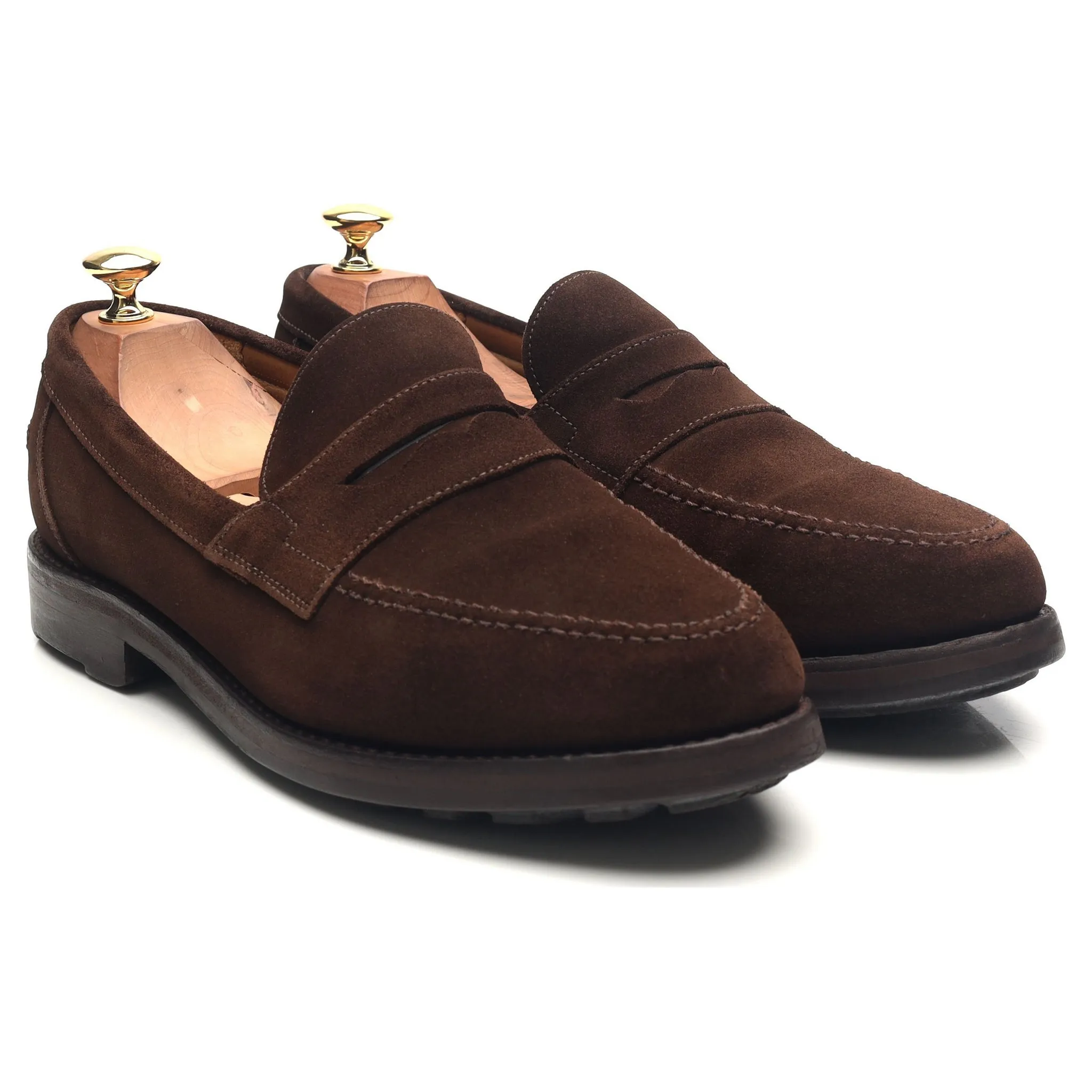 'Hendon' Dark Brown Suede Loafers UK 9 EX