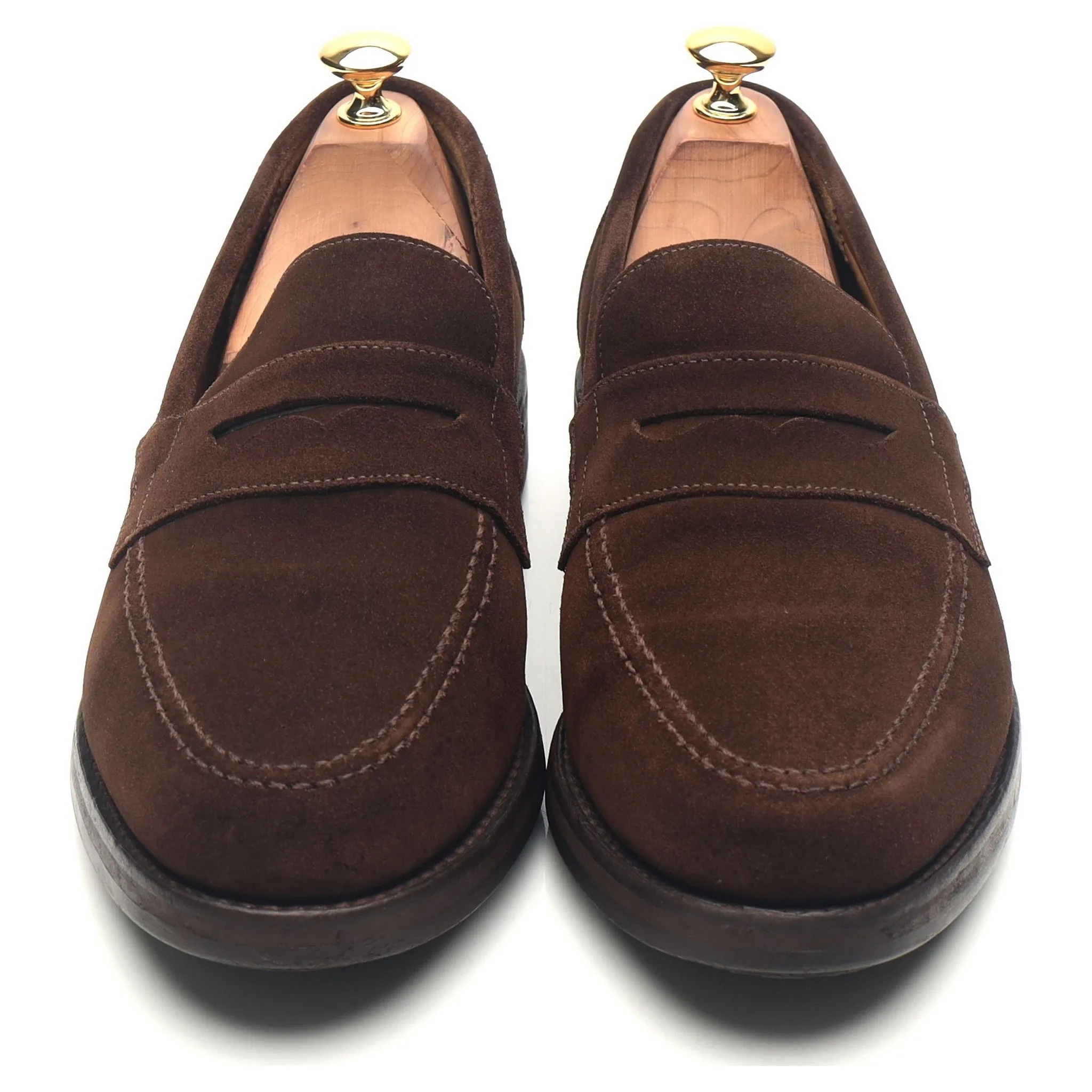 'Hendon' Dark Brown Suede Loafers UK 9 EX