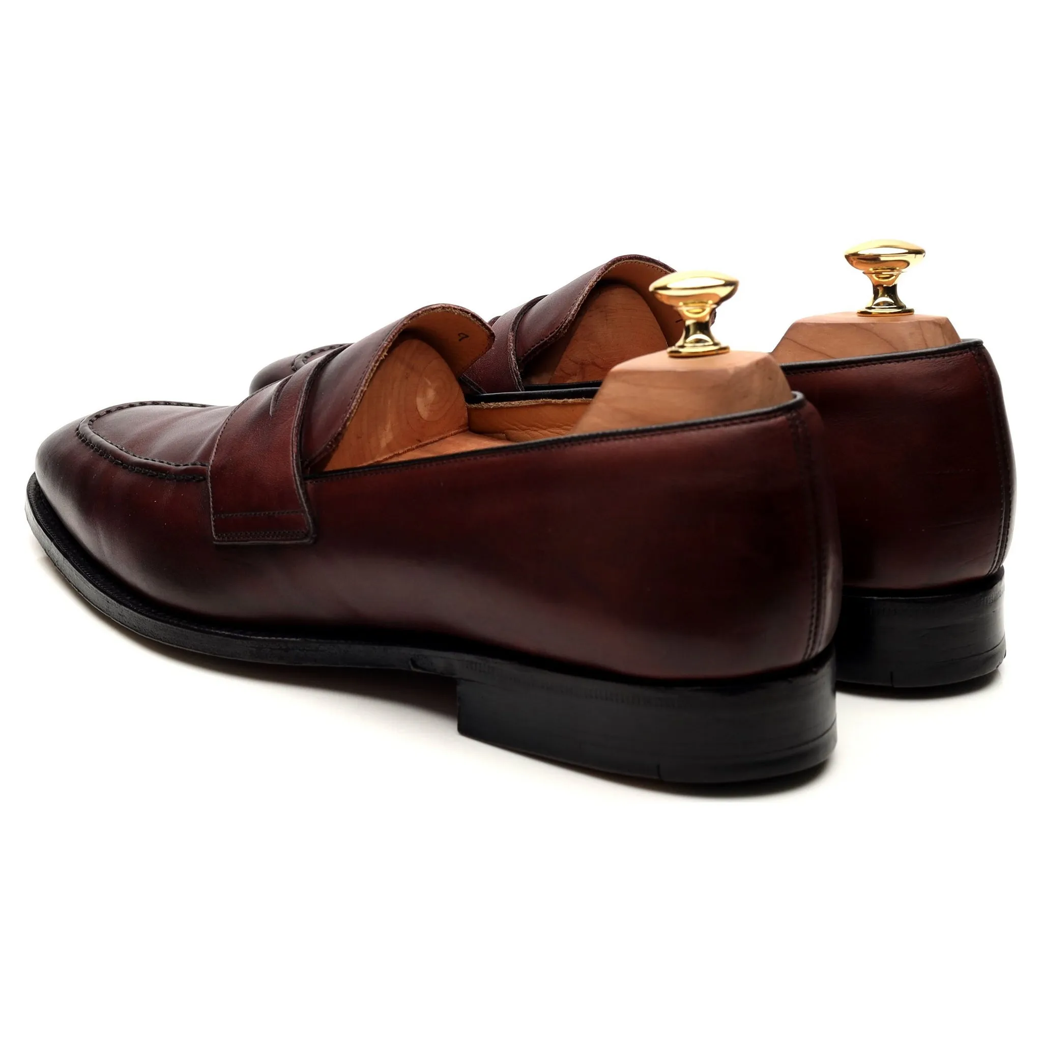 'Hertford' Burgundy Leather Loafers UK 10 F