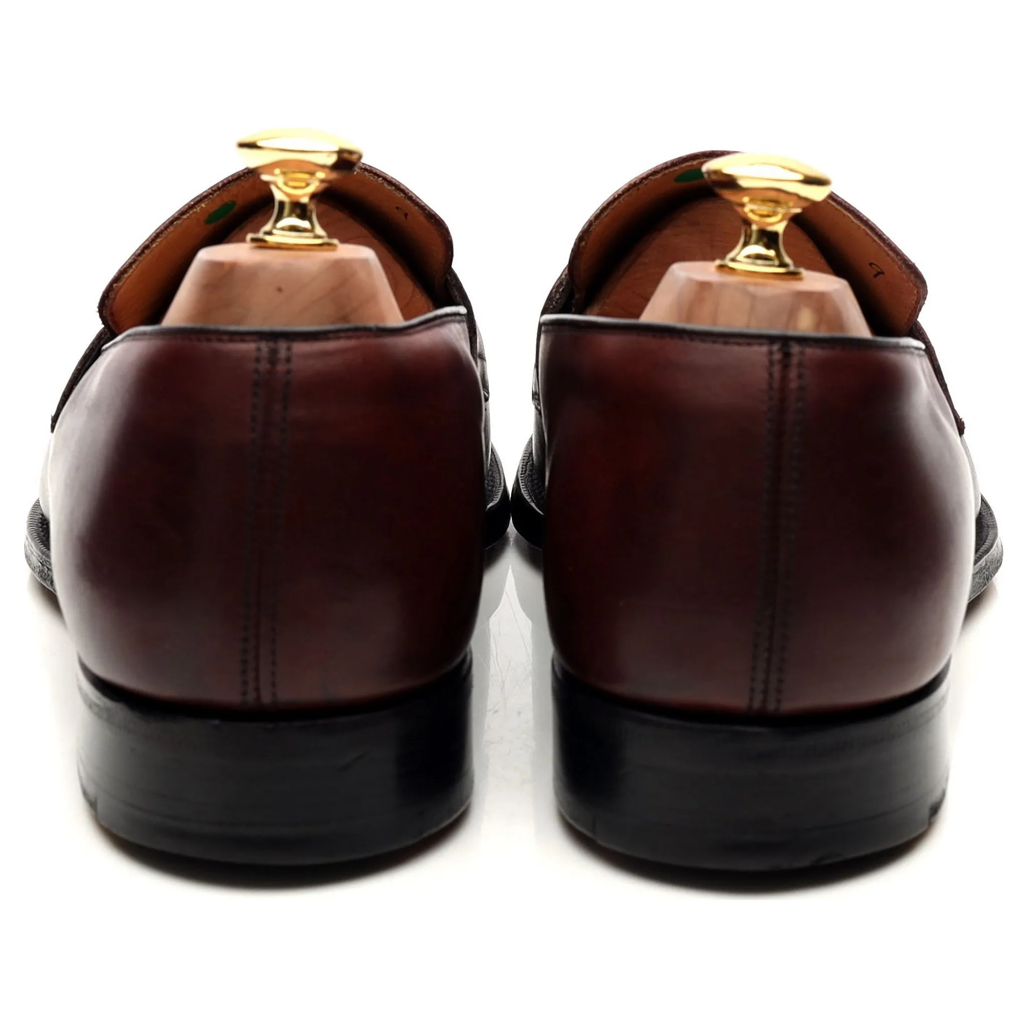 'Hertford' Burgundy Leather Loafers UK 10 F