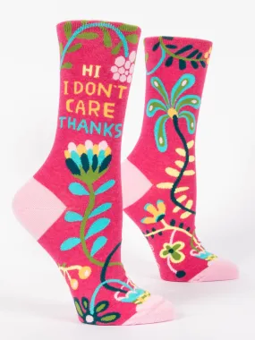 Hi, I Don't Care, Thanks W-Crew Socks