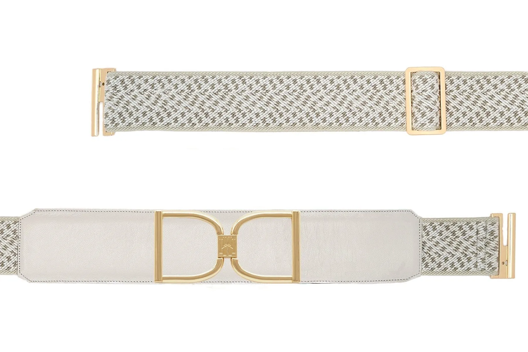 Icon Equestrian Belt - Gainsboro Leather with Flecked Chevron - RM