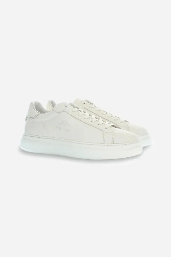 La Martina Men's Shoes Leather Trainers | Off White