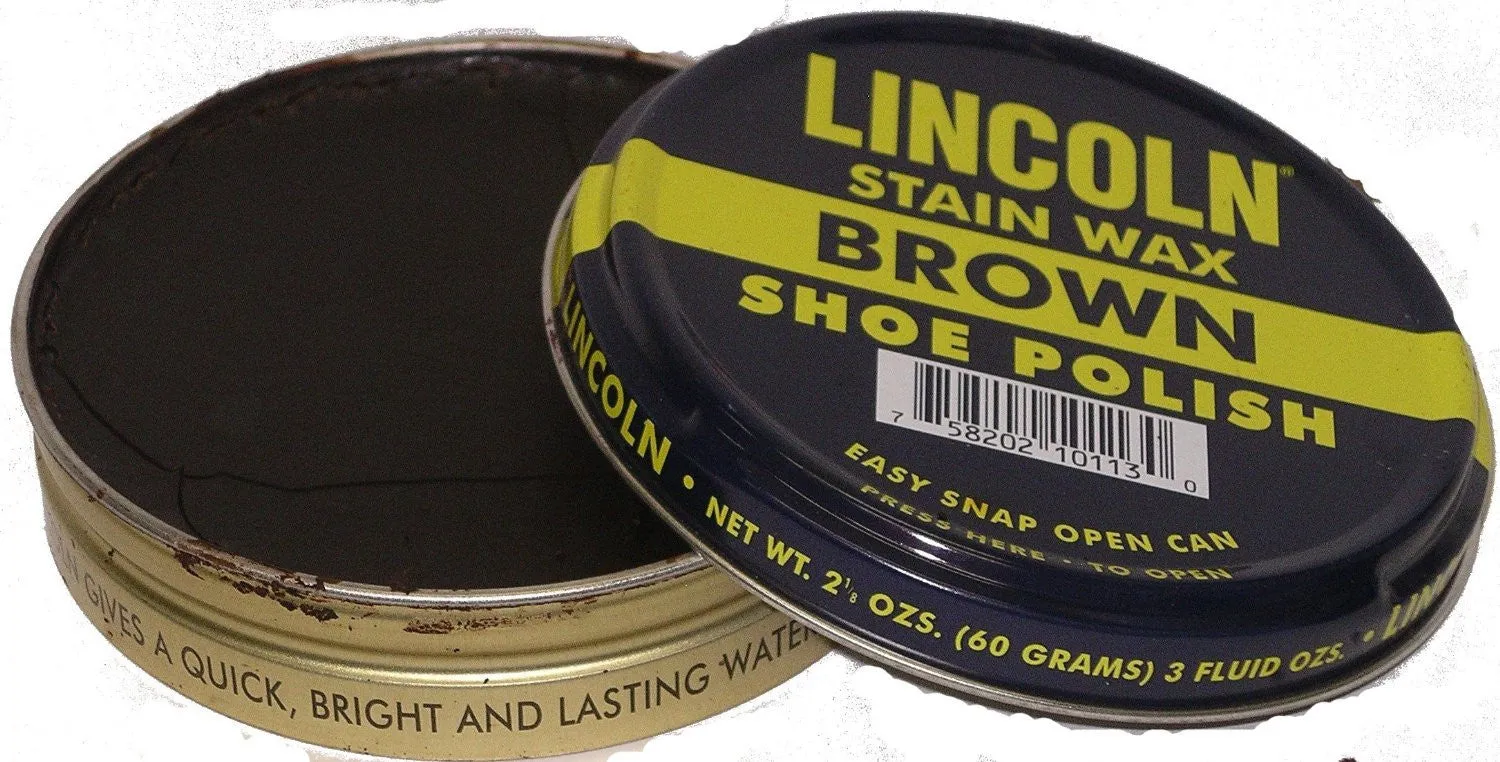 Lincoln Shoe Wax Polish 3 Fl Oz