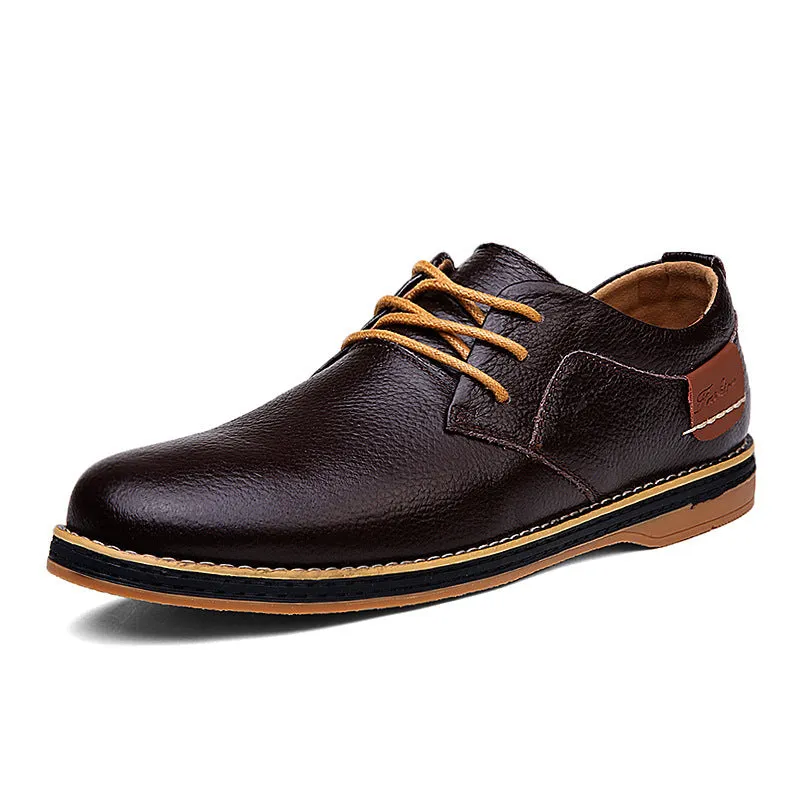 Mens Casual Lace-up Shoes, Classic Office Leather Shoes