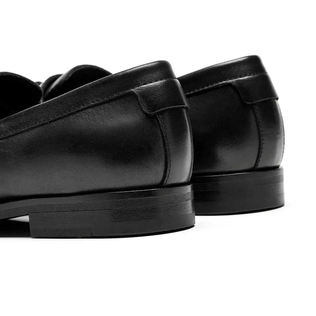 Morgan Leather Tassle Loafer | Black