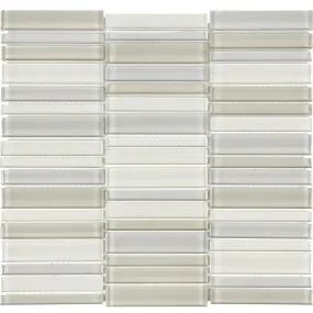 Natural Blend, 1" x 4" Stacked - Glass Tile