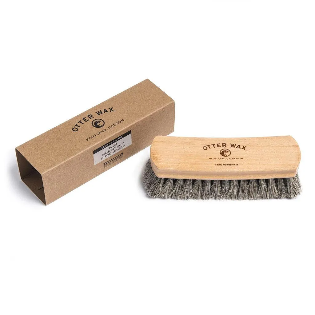 Otter Wax Premium Horsehair Shoe Brush