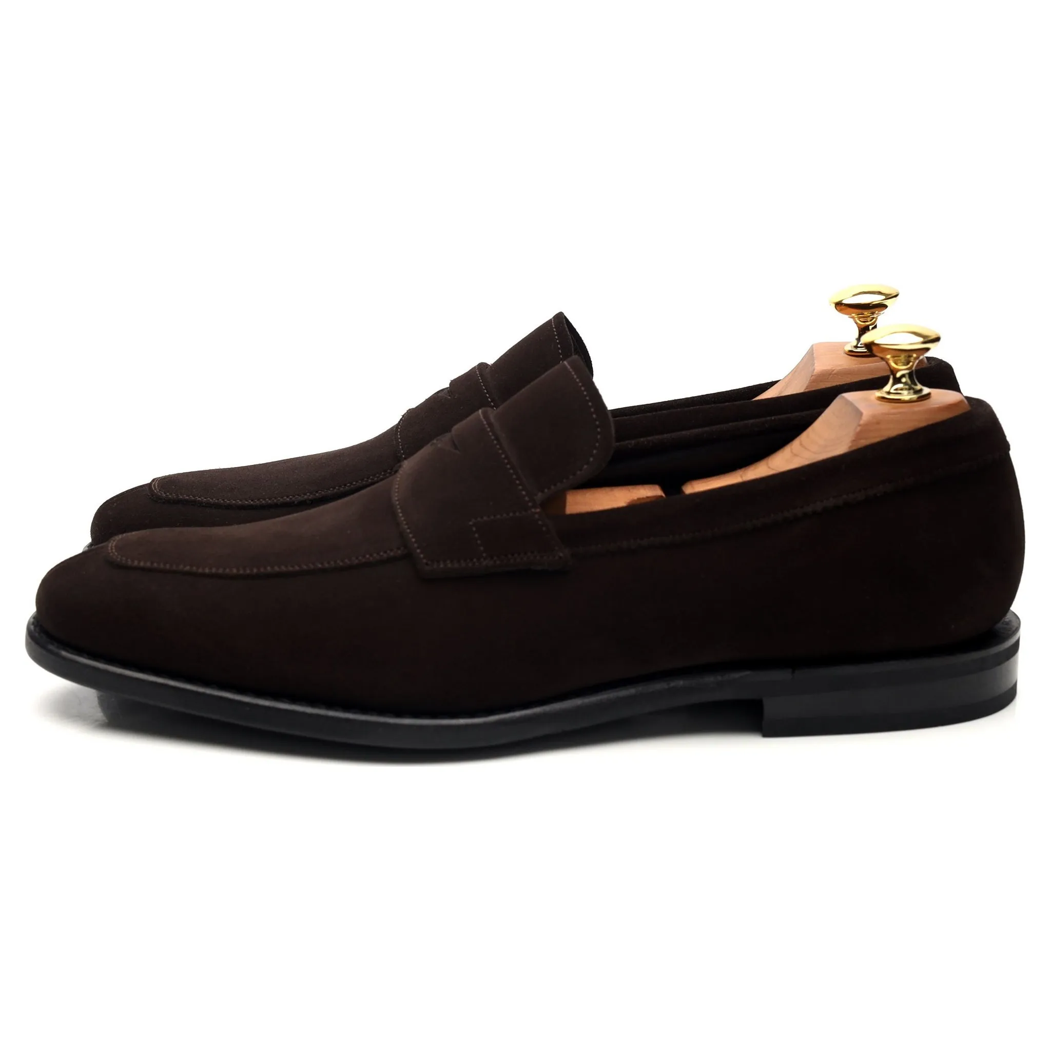 'Parham' Dark Brown Suede Loafers UK 7 F