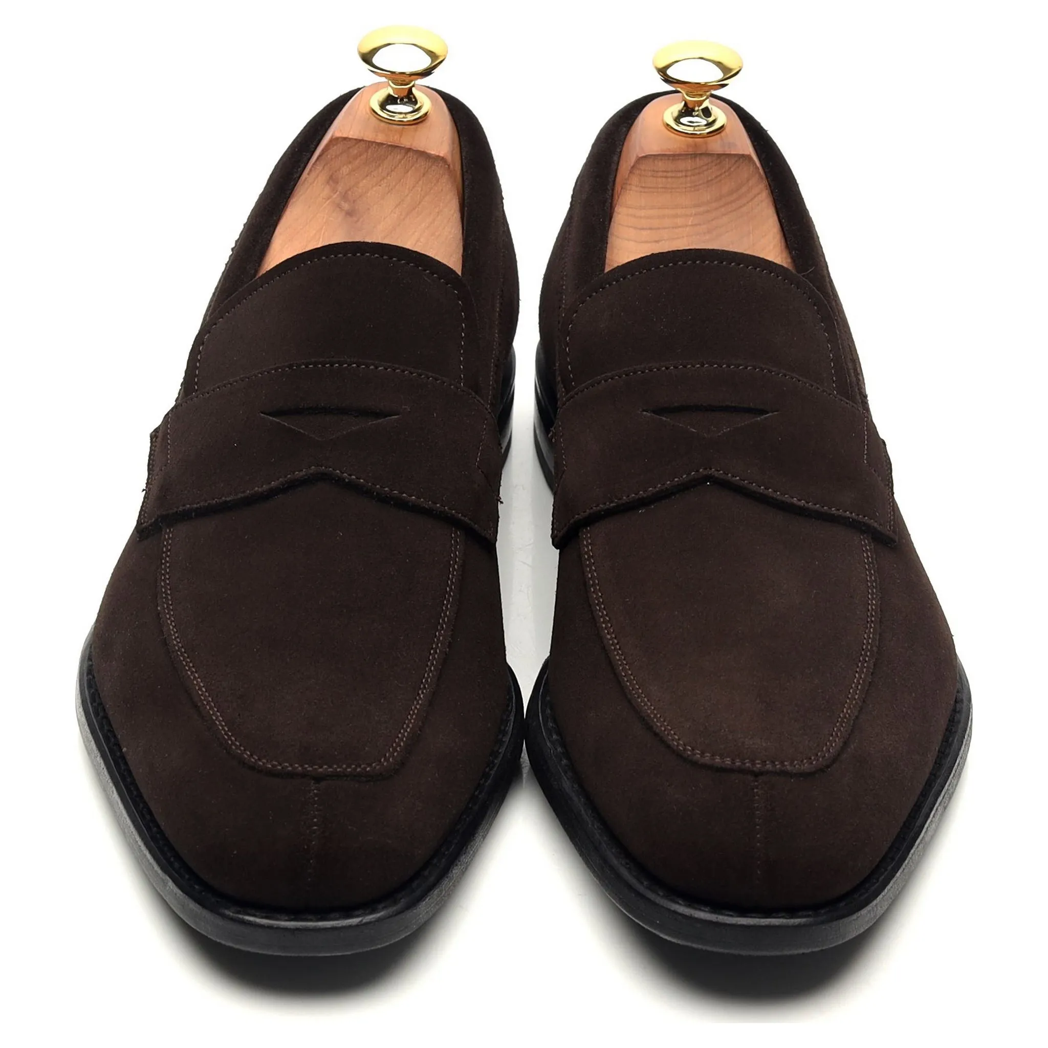 'Parham' Dark Brown Suede Loafers UK 7 F