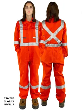 Premium Orange FR Coveralls Hi-Vis Class 3 Level 2