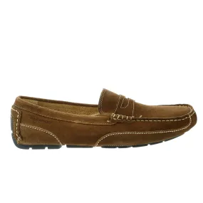 Rockport Oaklawn Park Penny Moccasin Loafer Shoe - Caramel Suede - Mens